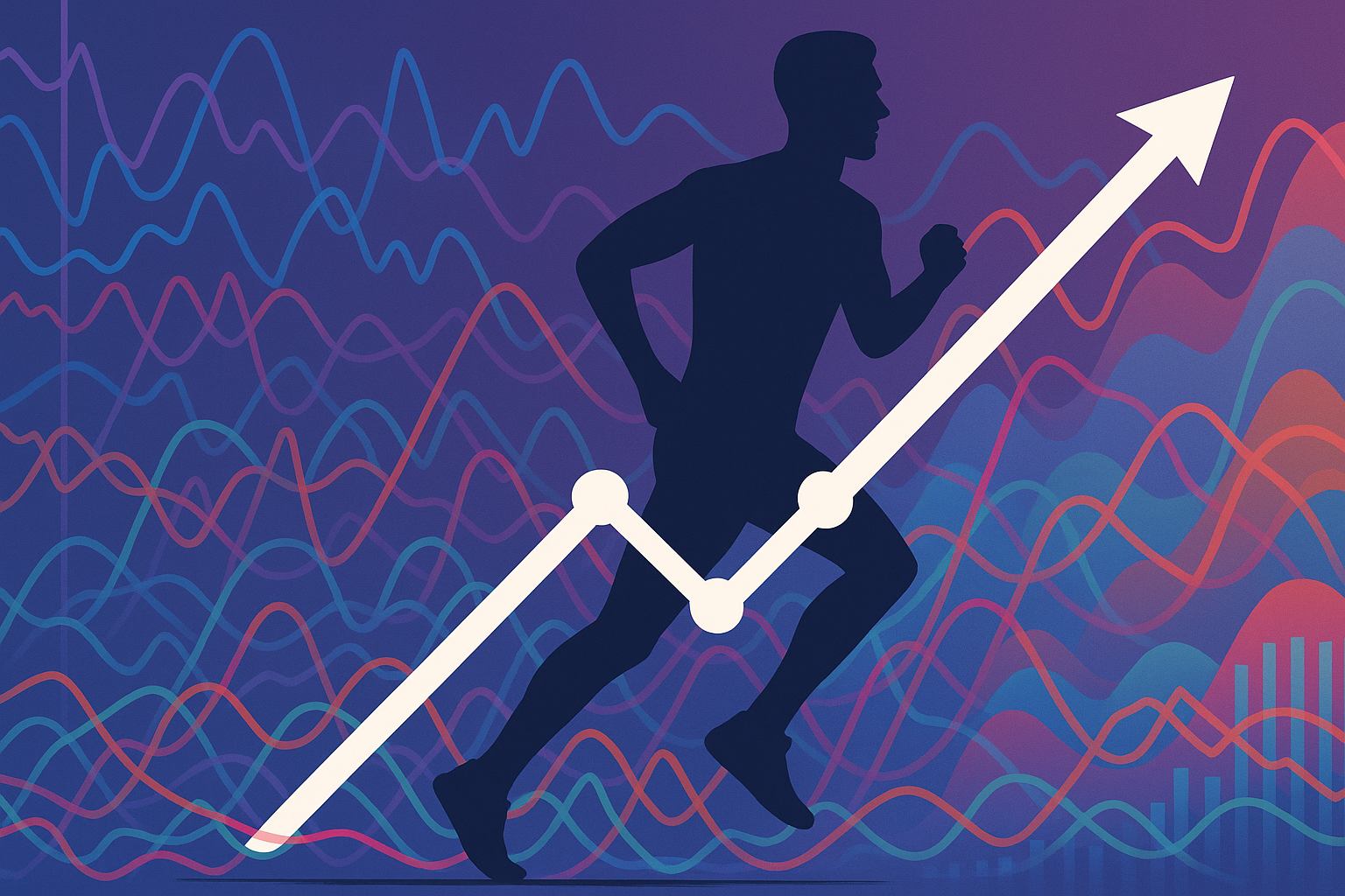 Editorial image showing clear signal versus noisy metrics in a body-composition progress journey.