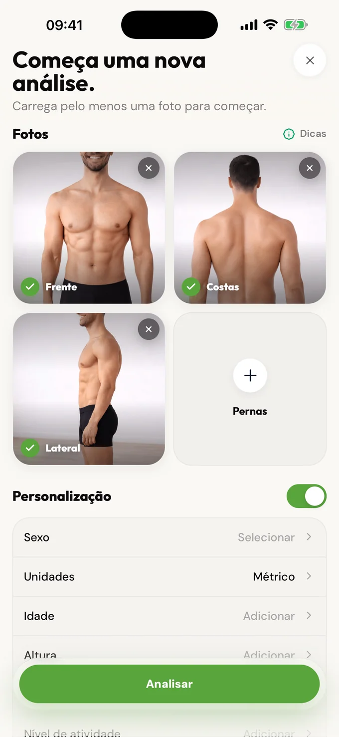 O que significa a tua proporção em V