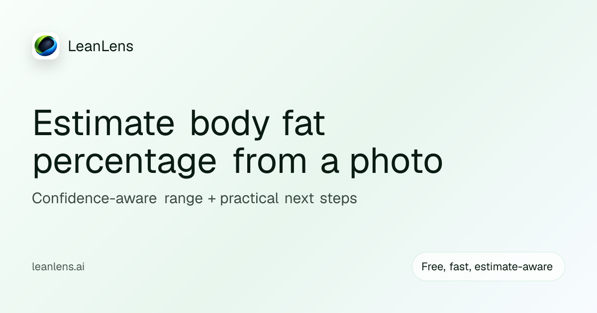 AI Body Analyzer From Photos — Body Fat & Physique Analysis
